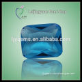 Glass Bead Rectangle Shape Aqua Blue Glass Stones
